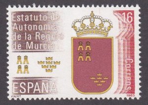 Spain # 2341, Murcia - Autonomus Region, Mint NH