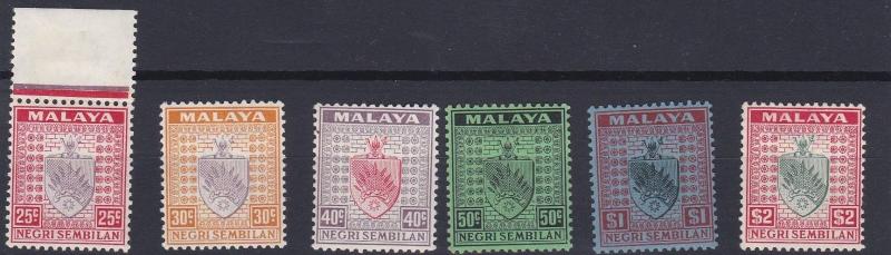 NEGRI SEMBILAN  1935 - 41   S G  33 - 38   VARIOUS VALUES TO $2   MH  CAT £80 