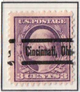 U.S. Precancel - Ohio, Cincinnati - 3 Cent