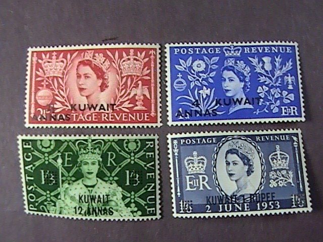 KUWAIT # 113-116-MINT/HINGED---COMPLETE SET---QEII---1953