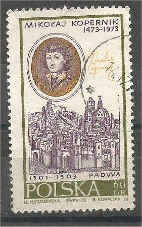 POLAND, 1970, used 60g, Copernicus, Scott 1746