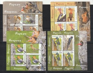 Romania STAMPS 2025 HOOPOES PUPEZE BIRDS MNH POST SHEETS