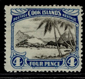 COOK ISLANDS GV SG110, 4d black & bright blue, M MINT.