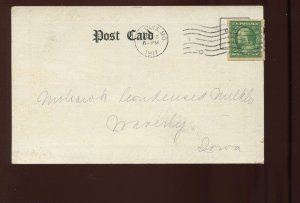 383 MAILOMETER TYPE IV USED STAMP ON SWASTIKA NATIONAL LEAD AD POST CARD 383K1