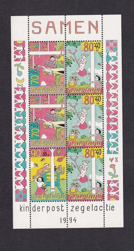 Netherlands  #B683-B685a  MNH 1994  sheet  child welfare