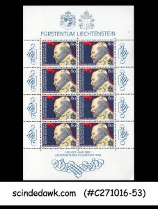 LIECHTENSTEIN - 1983 POPE JOHN PAUL II - Miniature sheet Mint NH