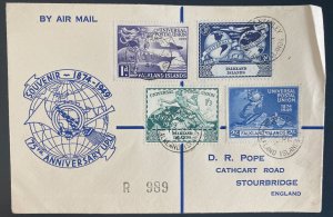 1949 Port Stanley Falkland Island First Day Cover To England Universal Postal Un