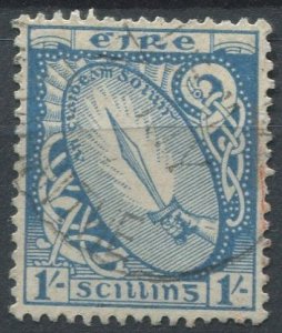 Ireland Sc#117 Used, 1s turq bl, Symbols 1940-68 (1940)