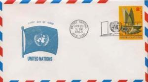 United Nations, First Day Cover, Airmail, Postal Stationery