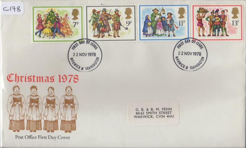 C178 - ILLUSTRATED FDC NOV 1978 - CHRISTMAS