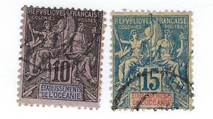 French Polynesia SC#6 & 8 Used Fine...Worth a Close Look!!