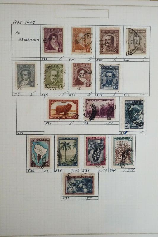 Argentina 1930's to 1960's Stamp Collection