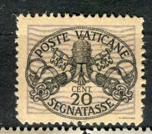 VATICAN; 1945 early Postage Due issue fine Mint hinged 20c. value