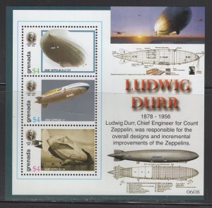 Grenada #3600  (2006 Ludwig Durr Zeppelin sheet) VFMNH CV $9.00