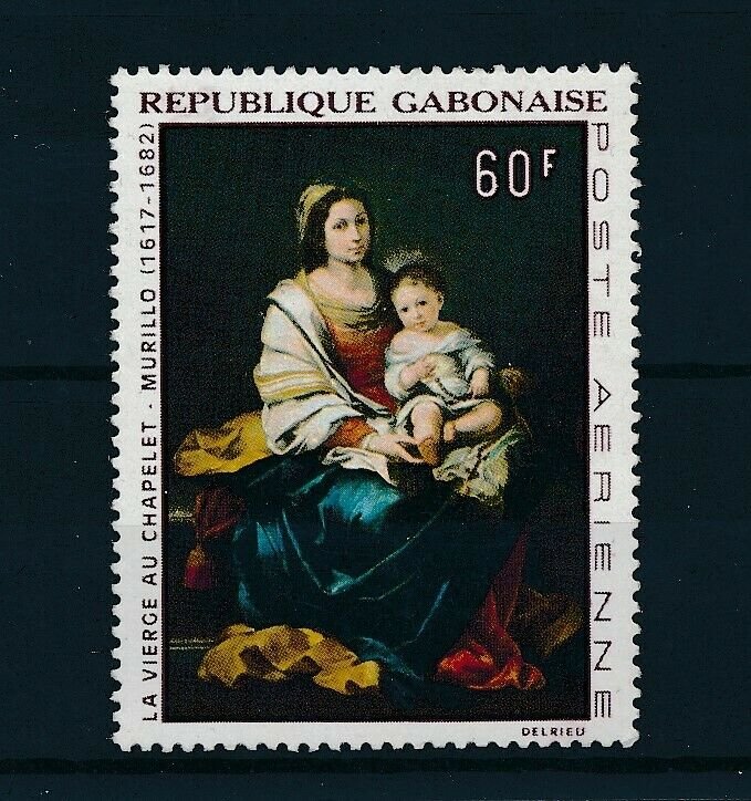 [104636] Gabon 1968 Art painting Madonna with child From set MNH