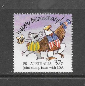 BIRDS - AUSTRALIA #1052 AUSTRALIA & US FRIENDSHIP  MNH