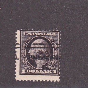 US Washington Franklin #342 $1 issue, Philadelphia cancel (110C)