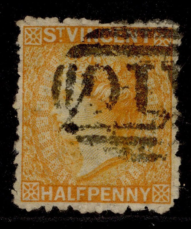 ST. VINCENT QV SG36, ½d orange, FINE USED.