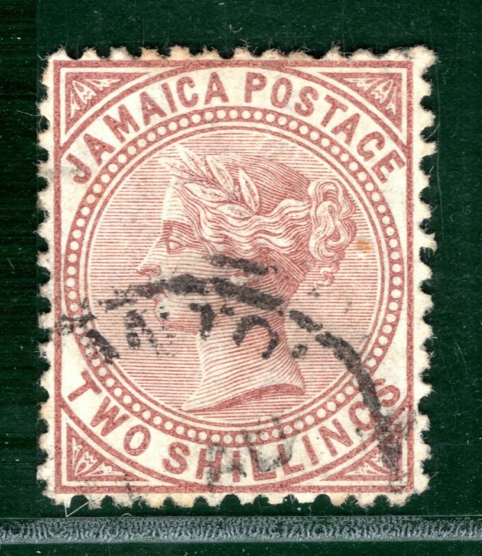 JAMAICA QV Stamp SG.14 2s High Value (1875) CDS Postmark Used Cat £40+ PBLUE54