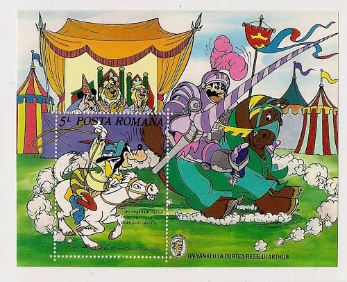 Romania 1985 King Arthur, Cartoon, Disney, perf.sheet, MNH AD.021