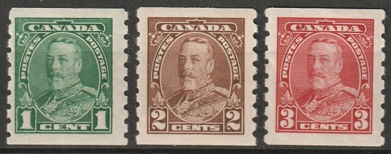 Canada 1935 Sc 228-30 coil set MH* some disturbed gum