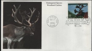 US    3105l     FDC     WOODLAND CARIBOU   , MYSTIC,   CACHET,