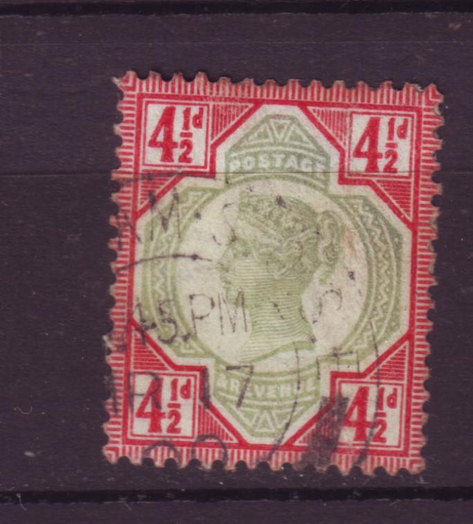 J19733 Jlstamps 1887-92 great britain used #117 queen