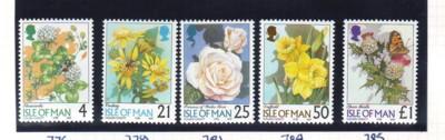 Isle of Man Sc 766-0 1998 Flowers stamp set  NH