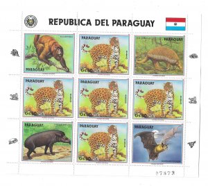 Paraguay 1990 Animals Jaguar Sheet Sc C808 MNH C17