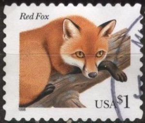 US 3036 (used) $1 red fox (1998)