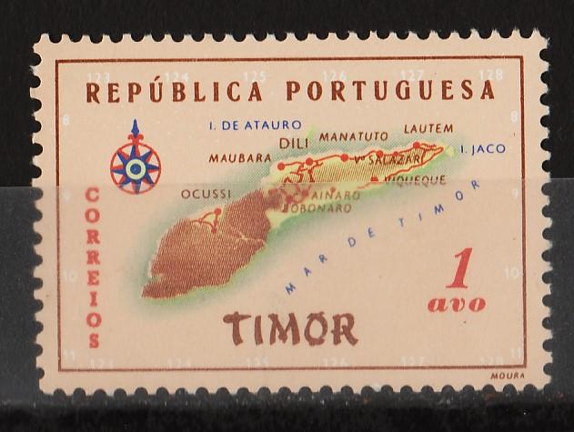 Timor 1956 Map of Timor 1a (1/8) USED