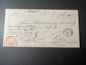 1841 Poland Folded Letter Cover Raciborz