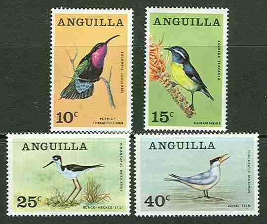 Anguilla # 36-39  Birds   (4)  MNH