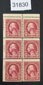 US STAMPS #634d MINT OG H BOOKLET LOT #31830