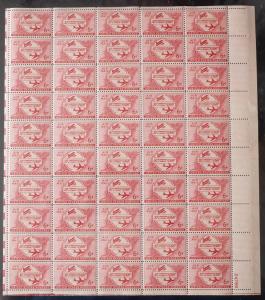 US #C47 FULL NH SHEET,   6c POWERED FLIGHT, sheet of 50,  VF mint never hinge...