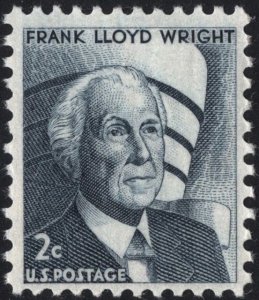 SC#1280 2¢ Frank Lloyd Wright Single (1966) MNH