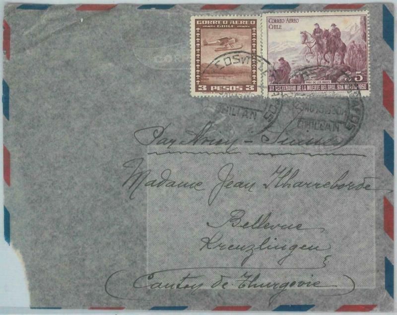 81478 - CHILE - POSTAL HISTORY - AIRMAIL COVER to SWITZERLAND  1950