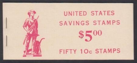 US S1c Savings Stamp XF - Sup NH Dry Print Unexploded Booklet Extraordinary C...