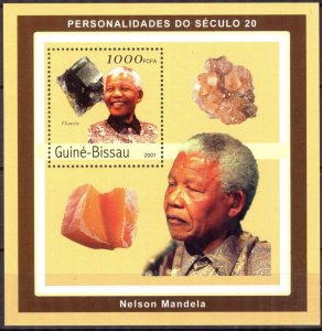 Guinea Bissau 2001 President Nelson Mandela Minerals II S/S MNH