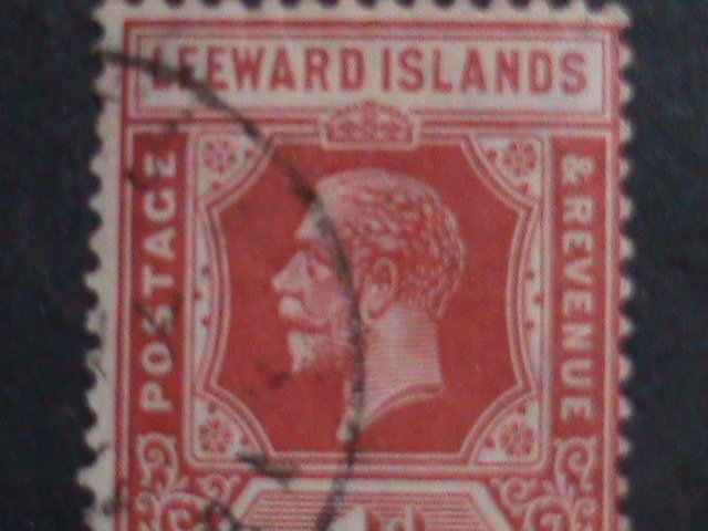​LEEWARD ISLANDS-1912 SC#48 KING GEORGE V-FANCY CANCEL 111 YEARS OLD VF