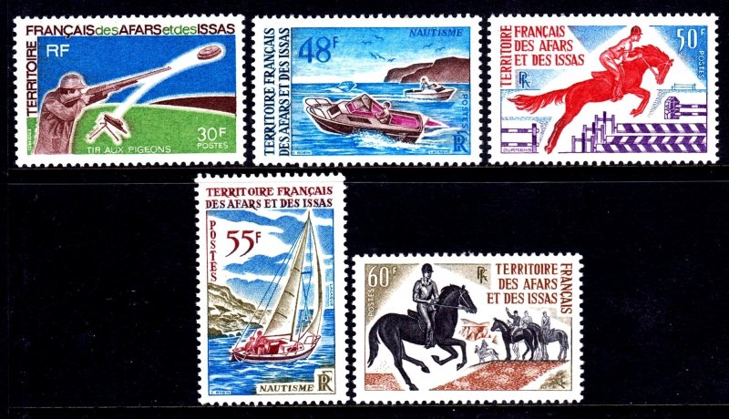 Afars & Issas 1970 Sports - Views Complete MNH Set SC 343-347 SG 549-543 CV £40