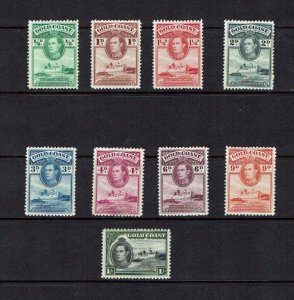 Gold Coast: 1938 King George VI definitive, all perforation 12 line, to 1/-, MNH