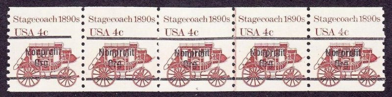 PNC5 4c Stagecoach P/C WA 3 Gap 2L US #1898Ab MNH F-VF