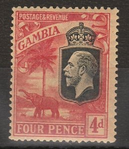 GAMBIA 1922 KGV ELEPHANT 4D WMK MULT SCRIPT CA