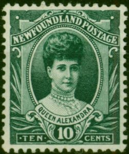 Newfoundland 1911 10c Deep Green SG125 Fine & Fresh MM