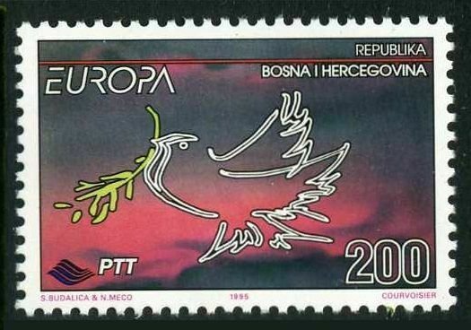 Bosnia & Herzegovina 221,MNH.Michel 24. EUROPE CEPT-1995.Dove,Olive Branch.