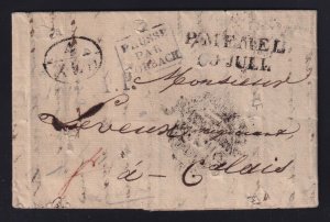 Russia 1831 St. Petersburg to France Disinfected Nimmersatt Memel Stampless FL