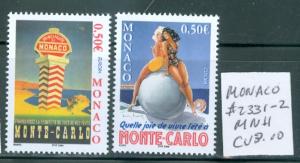 Monaco  #2331-2 mint never hinged CV$3.00