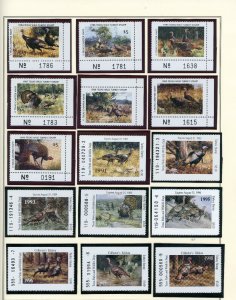 TEXAS TURKEY STAMPS 1984-2004, UPLAND GAME BIRD 2005-2013 SET OF 30