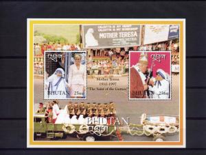 Bhutan 1998 Sc#1192/1193 Mother Teresa/ Diana/Pope John Paul II Shlt (9)+1 S/S